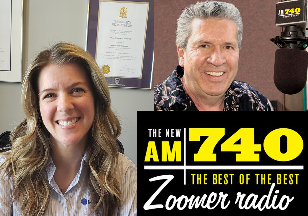 Chief Audiologist Jillian Price and Zoomer radio host Robbie Lane