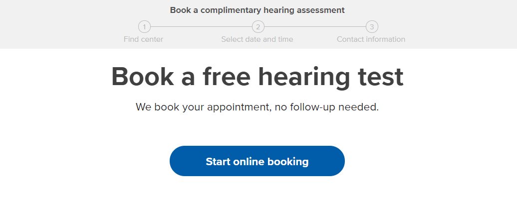 Book a free hearing test - start your online booking