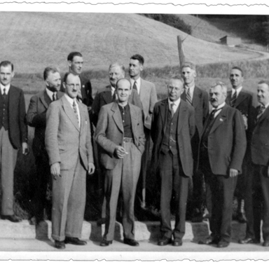 Photo de groupe, vers 1946.