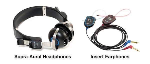 pure tone audiometry headphone types