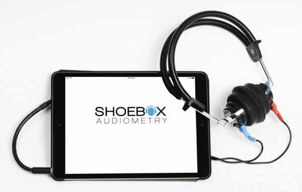 Shoebox tablet audiometer