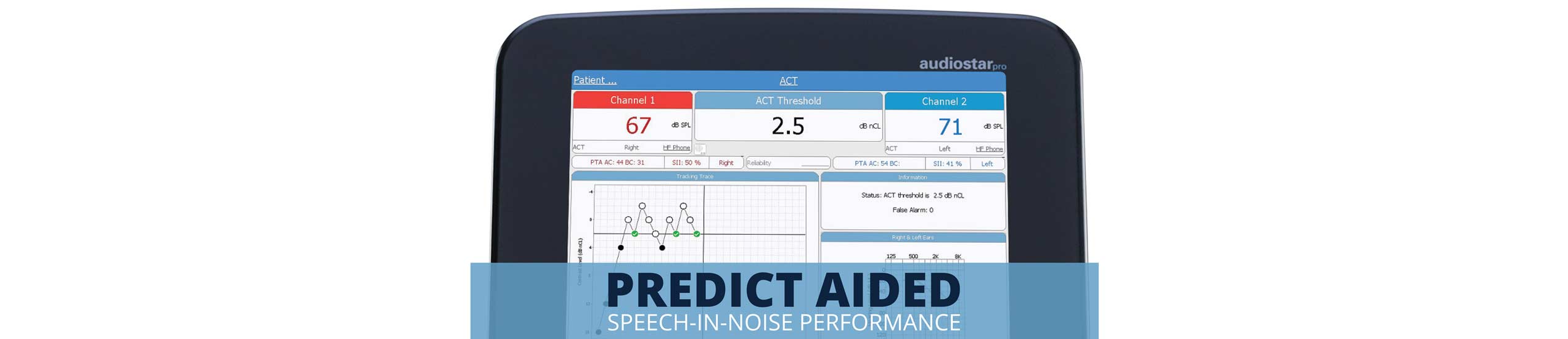 Audiostar Pro displaying the ACT test