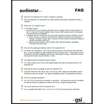 AudioStar Pro Frequently Asked Questions