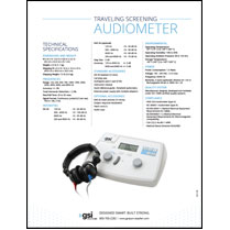 GSI 18 Portable Audiometer Data Sheet