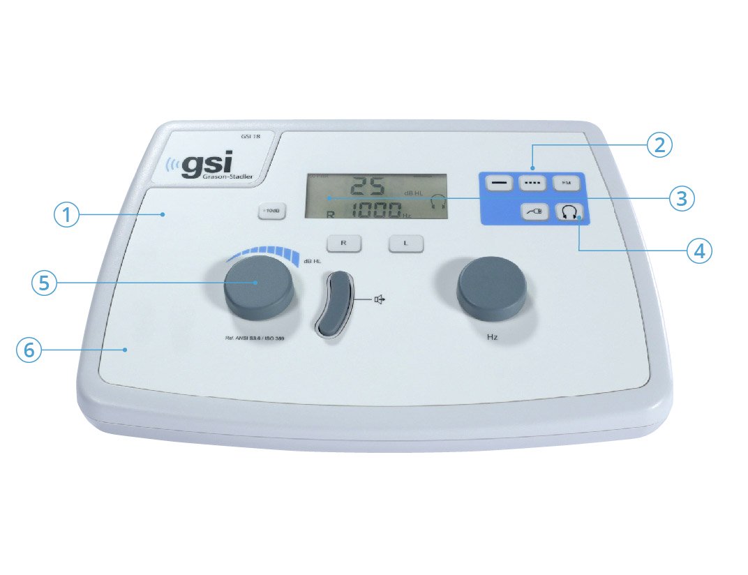 GSI 18 audiometer features