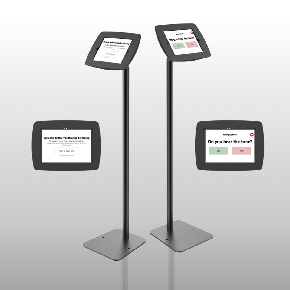 kiosk-stands-on-gray-gradient-background