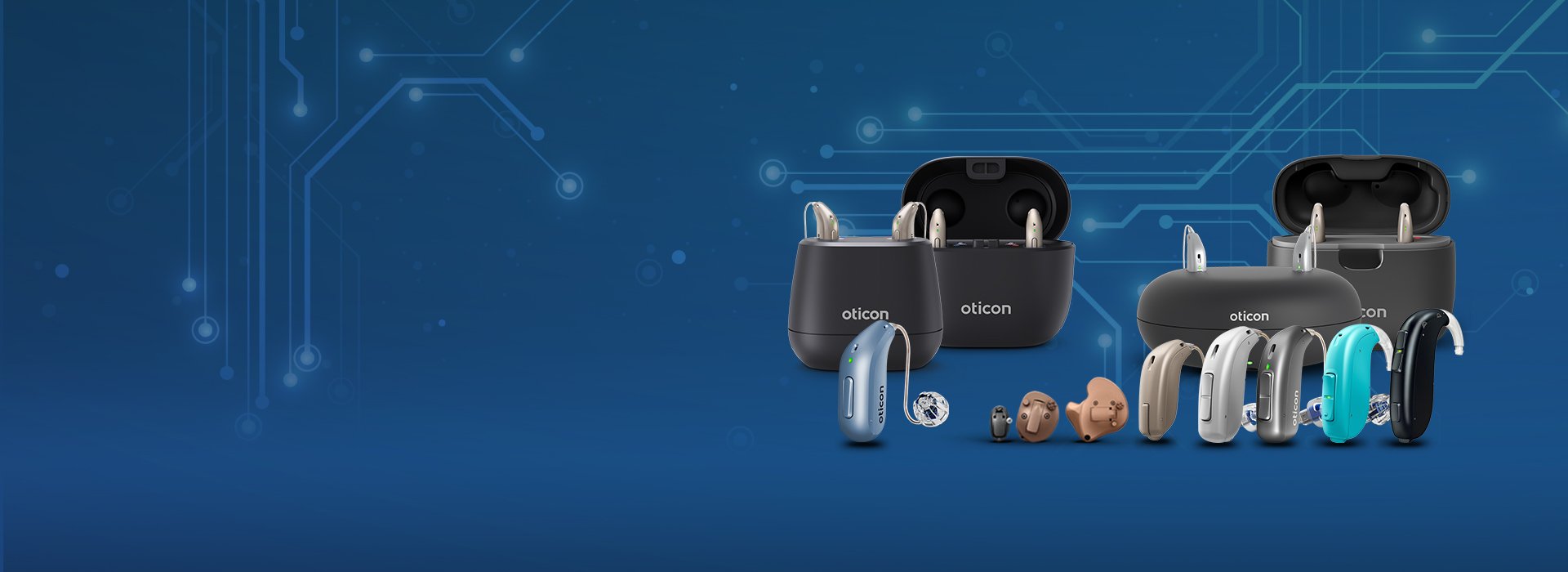 Oticon hearing aid in hand