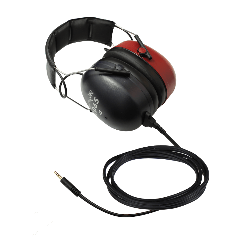 DD65v2 Audiometric Headset with one straight stereo mini jack
