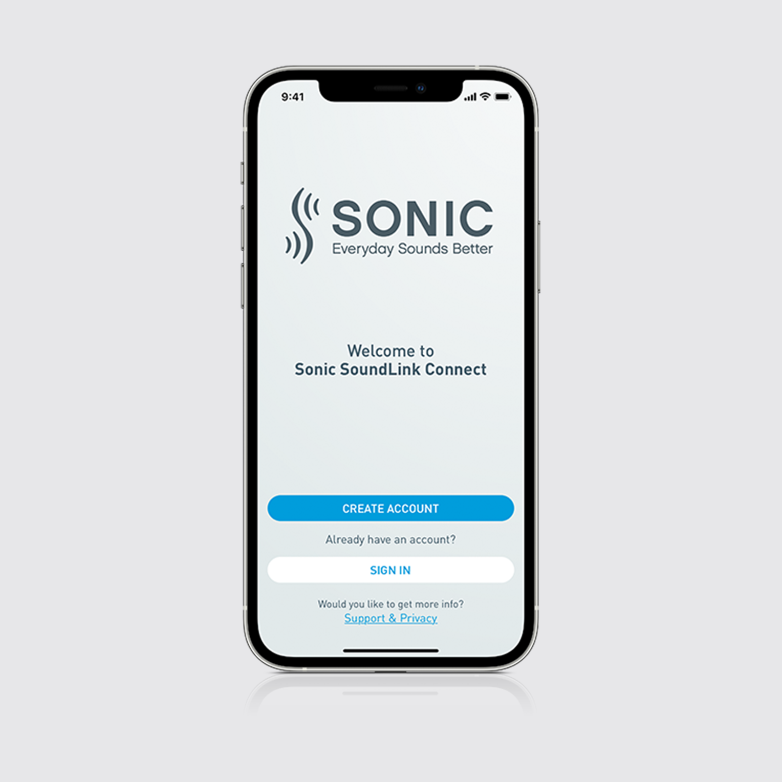 SoundLink Connect App Welcome Screen